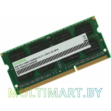 Оперативная память Digma 4GB DDR3 SODIMM PC3-12800 (DGMAS31600004D)
